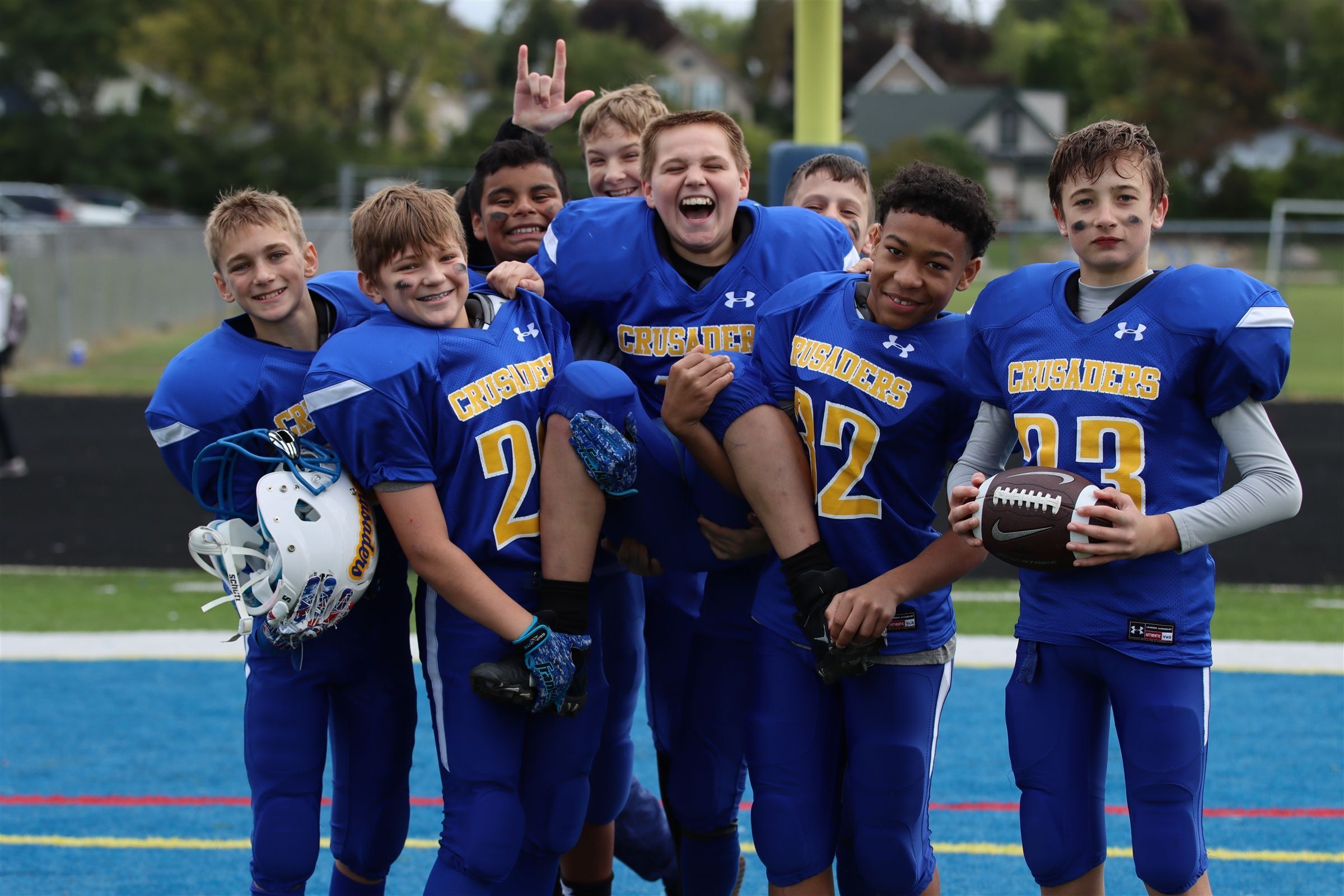 Junior-Crusader-Football-Team-Celebrates